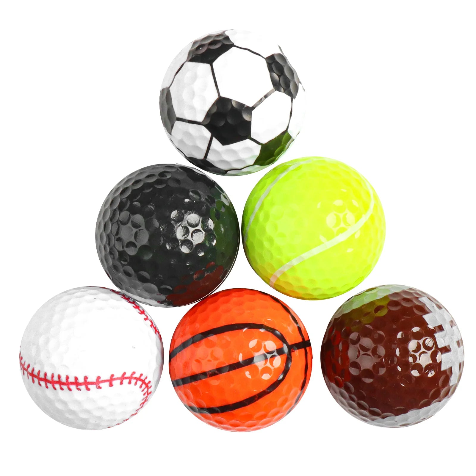 6 Pack Sports Golf Balls Gift Set